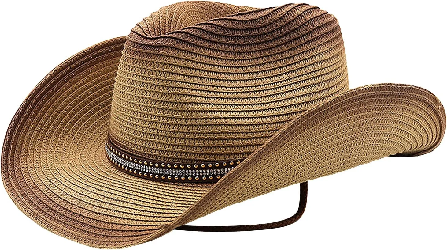 Cowboy Straw Hat Men Women Wide Brim Fedora Panama Bucket Hat UV Protection Vacation Cap Foldable Beach Western Cap