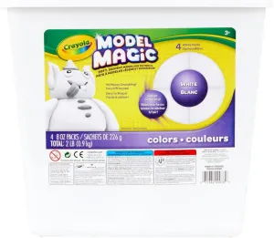 Crayola Model Magic White, Modeling Clay Alternative, Reusable Sculpting Material, Air Dry, Kids Arts & Crafts Supplies, 2lb Bucket, Classroom Must Have