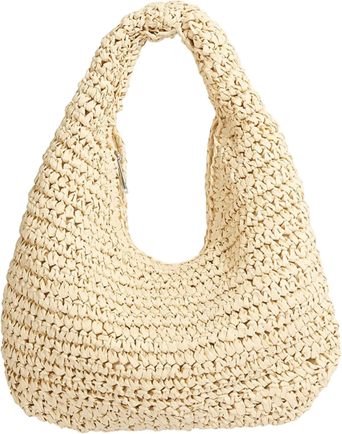 Crescent Straw Shoulder Handbag for Women Summer Beach Tote Raffia Woven Purse Hobo Underarm Bag 2025
