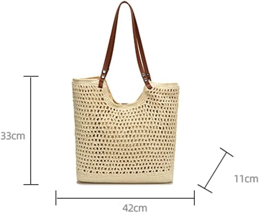 Crochet Mesh Boho Bag Straw Cross Body Purses Women Knit Woven Shoulder Tote Hobo Bags Summer Beach Handbag 2025