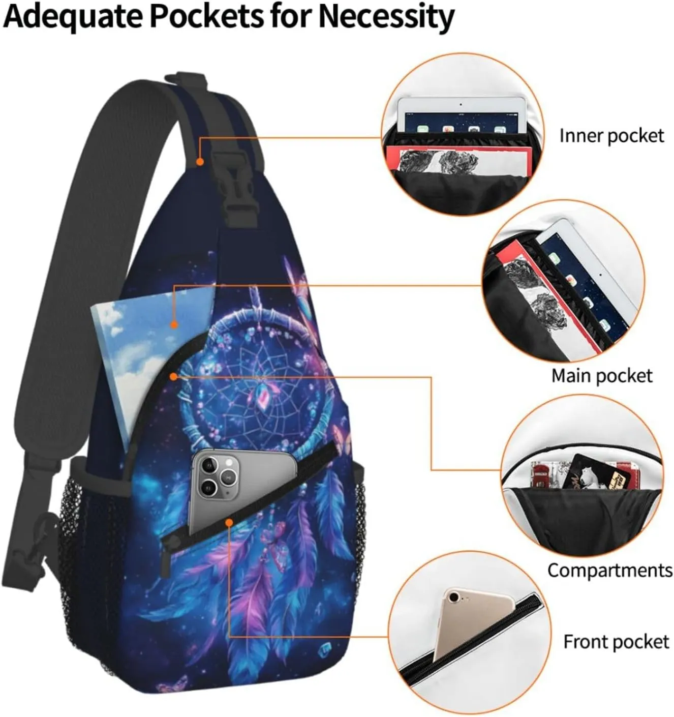 Crossbody Bag Sling Bag Backpack Chest Bags Shoulder Bag for Women Men