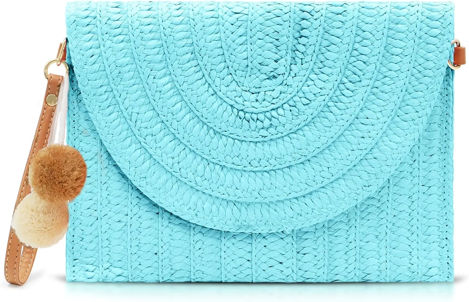 Crossbody Bags for Women, Straw Clutch Purses, Bohemian Handmade Woven Envelope Package