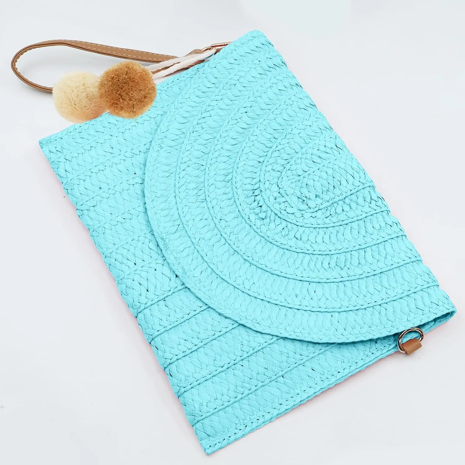 Crossbody Bags for Women, Straw Clutch Purses, Bohemian Handmade Woven Envelope Package