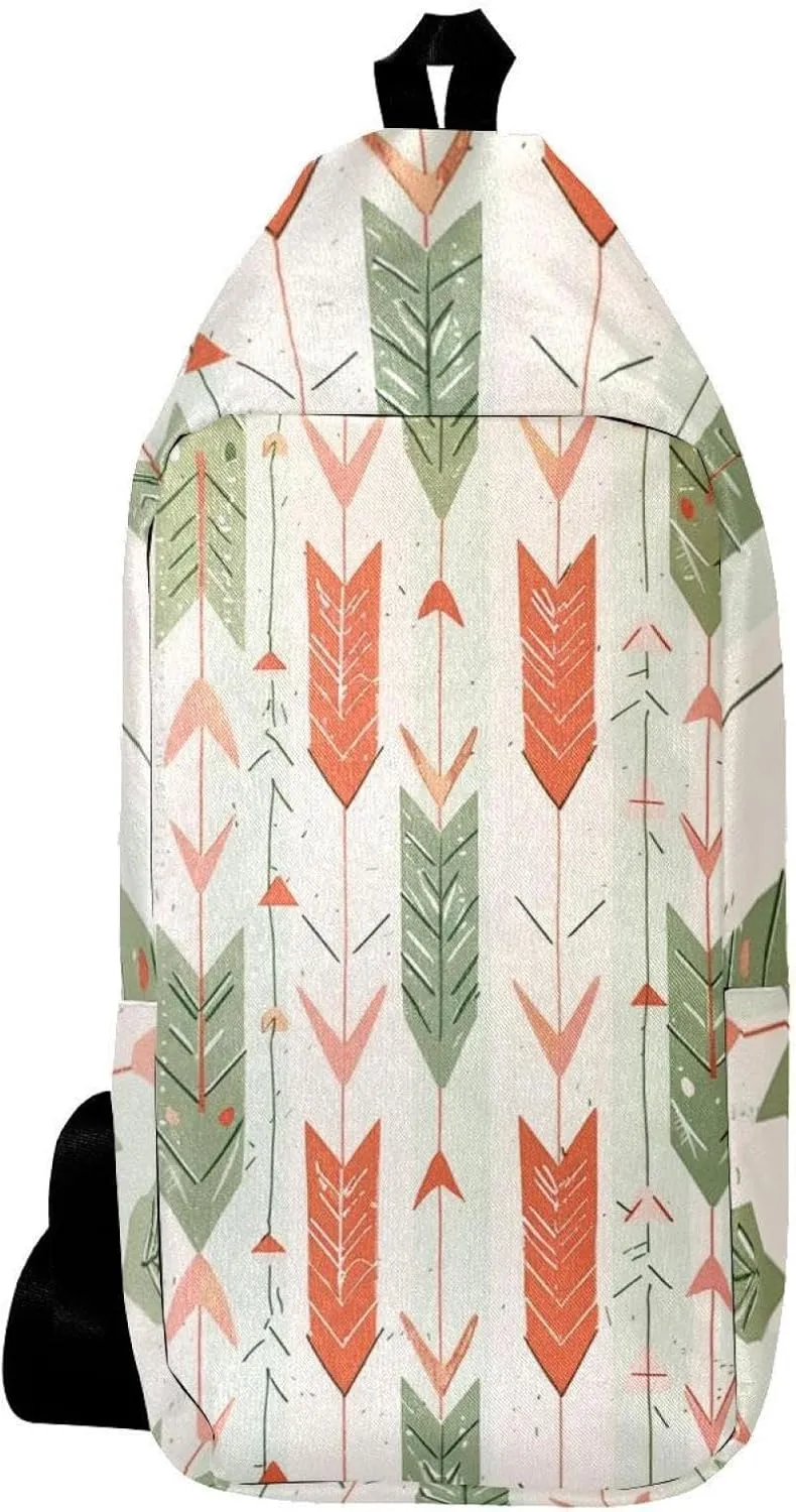 Crossbody Bags for Women,Crossbody Bag Men,Small Sling Bag,Vintage Style Feather Arrow,Crossbody Purse