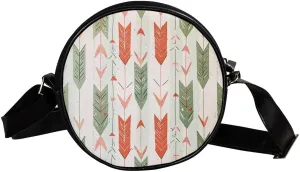 Crossbody Bags for Women,Crossbody Bag Men,Small Sling Bag,Vintage Style Feather Arrow,Crossbody Purse