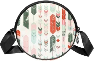Crossbody Bags for Women,Crossbody Bag Men,Small Sling Bag,Vintage Style Feather Arrow,Crossbody Purse