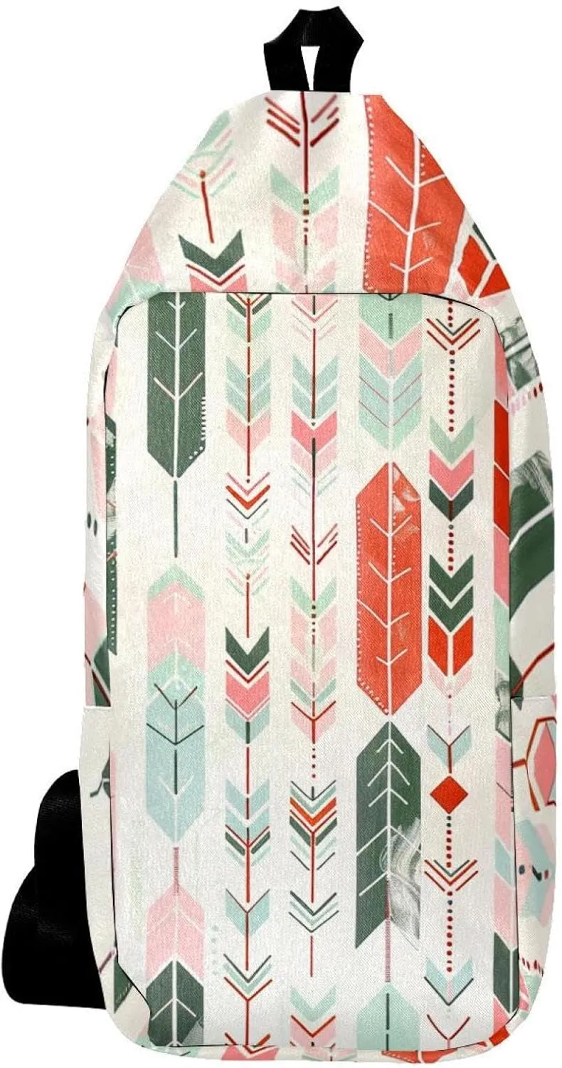 Crossbody Bags for Women,Crossbody Bag Men,Small Sling Bag,Vintage Style Feather Arrow,Crossbody Purse