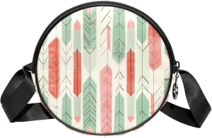 Crossbody Bags for Women,Crossbody Bag Men,Small Sling Bag,Vintage Style Feather Arrow,Crossbody Purse