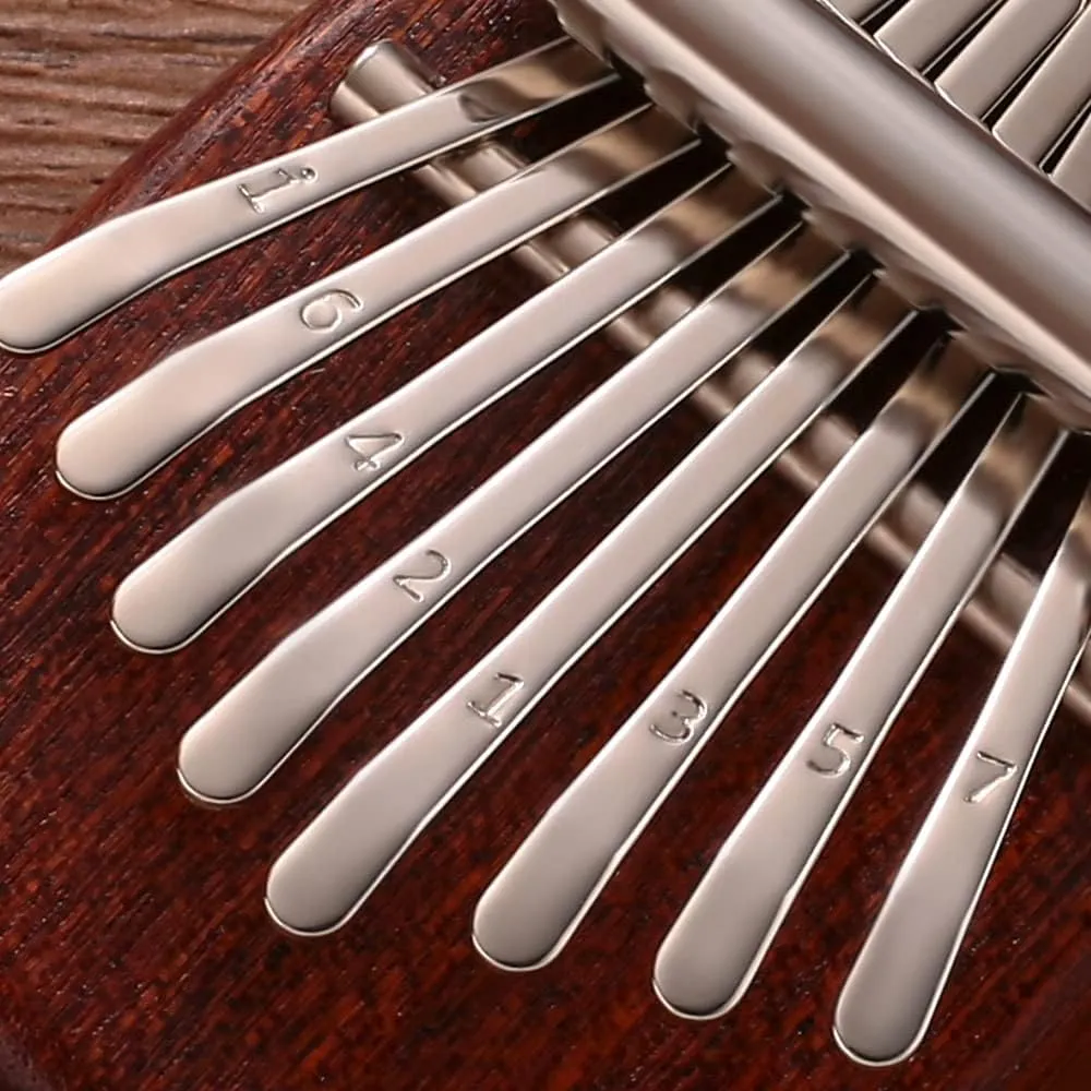 Custom 8 Key Mini Kalimba Thumb Piano with Your Name & Text, Portable Easy to Learn Marimba Handmade Musical Instrument Finger Piano Personalized Christmas Gifts for Beginner, Kids, Family, Beloved