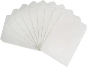 CuteBox 300pc White Flat Paper Gift Bags (5" x 7") for Merchandise, Crafts, Party Favors, Retail, Handmade Goods, Arts and Crafts, Outdoor Events, Holidays, Weddings