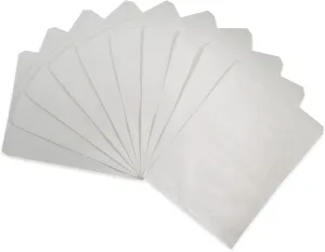 CuteBox 300pc White Flat Paper Gift Bags (8.5" x 11") for Merchandise, Crafts, Party Favors, Retail, Handmade Goods, Arts and Crafts, Outdoor Events, Holidays, Weddings