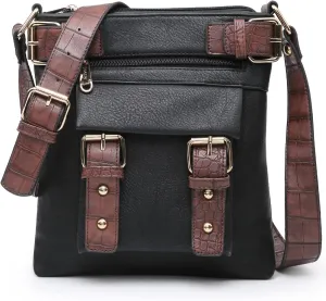 Dasein Women Lightweight Crossbody Bags Soft Vegan Leather Messenger Bag Shoulder Bag Travel Purse