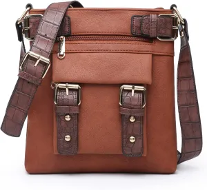 Dasein Women Lightweight Crossbody Bags Soft Vegan Leather Messenger Bag Shoulder Bag Travel Purse