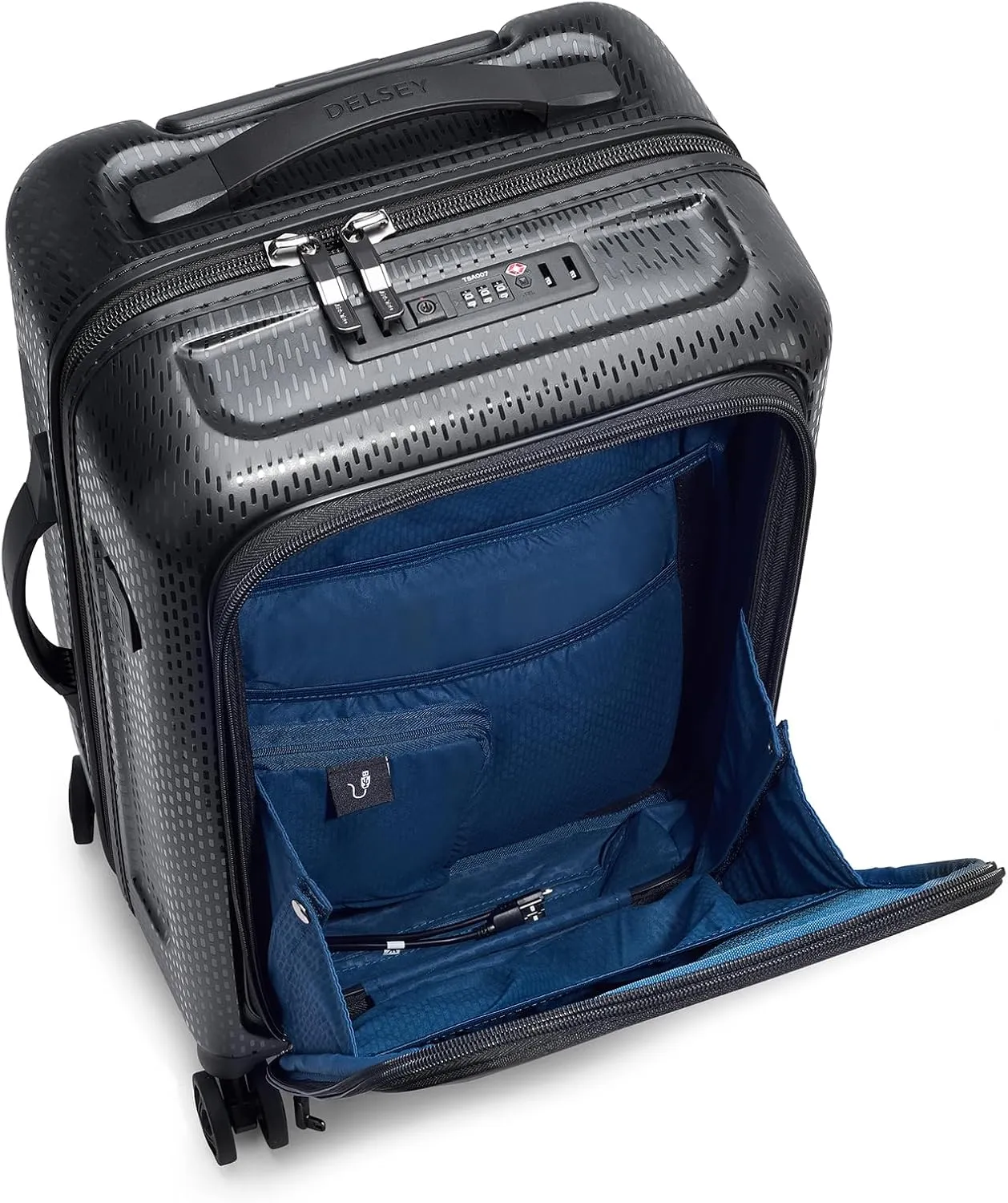 DELSEY PARIS Turenne Hardside Luggage with Spinner Wheels, Black, 2-Piece Set with Soft Pocket (19/27)