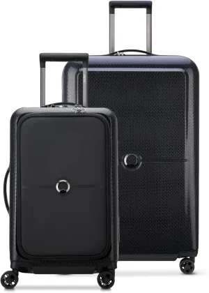 DELSEY PARIS Turenne Hardside Luggage with Spinner Wheels, Black, 2-Piece Set with Soft Pocket (19/27)
