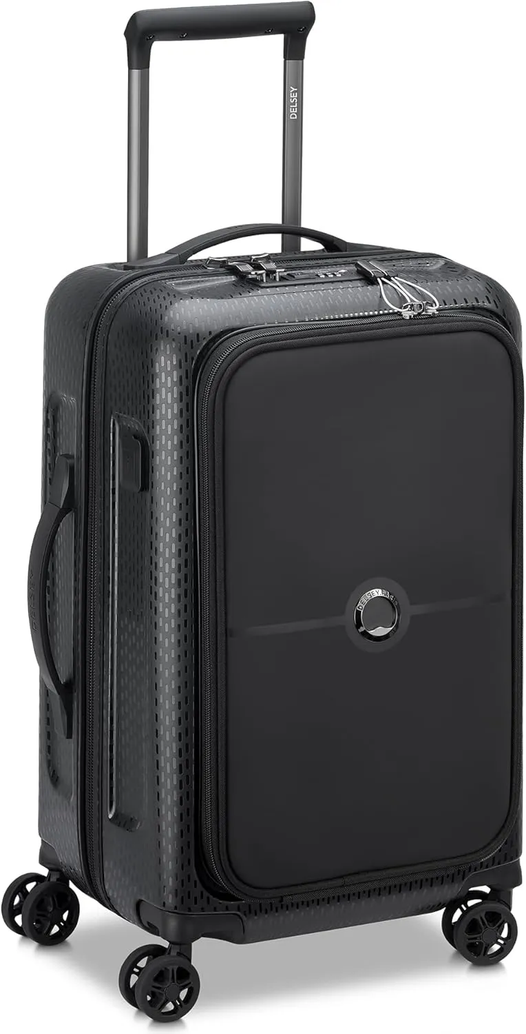 DELSEY PARIS Turenne Hardside Luggage with Spinner Wheels, Black, 2-Piece Set with Soft Pocket (19/27)