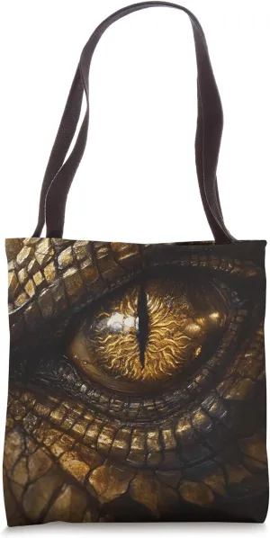 Detailed Dragon Eye Fantasy Art Tote Bag