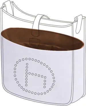 DGAZ Lightweight Purse Organizer Insert for Hermes Evelyne Bag,Silk and Dupontpaper handbag inner for Luxury Bags(Gold,TPM)
