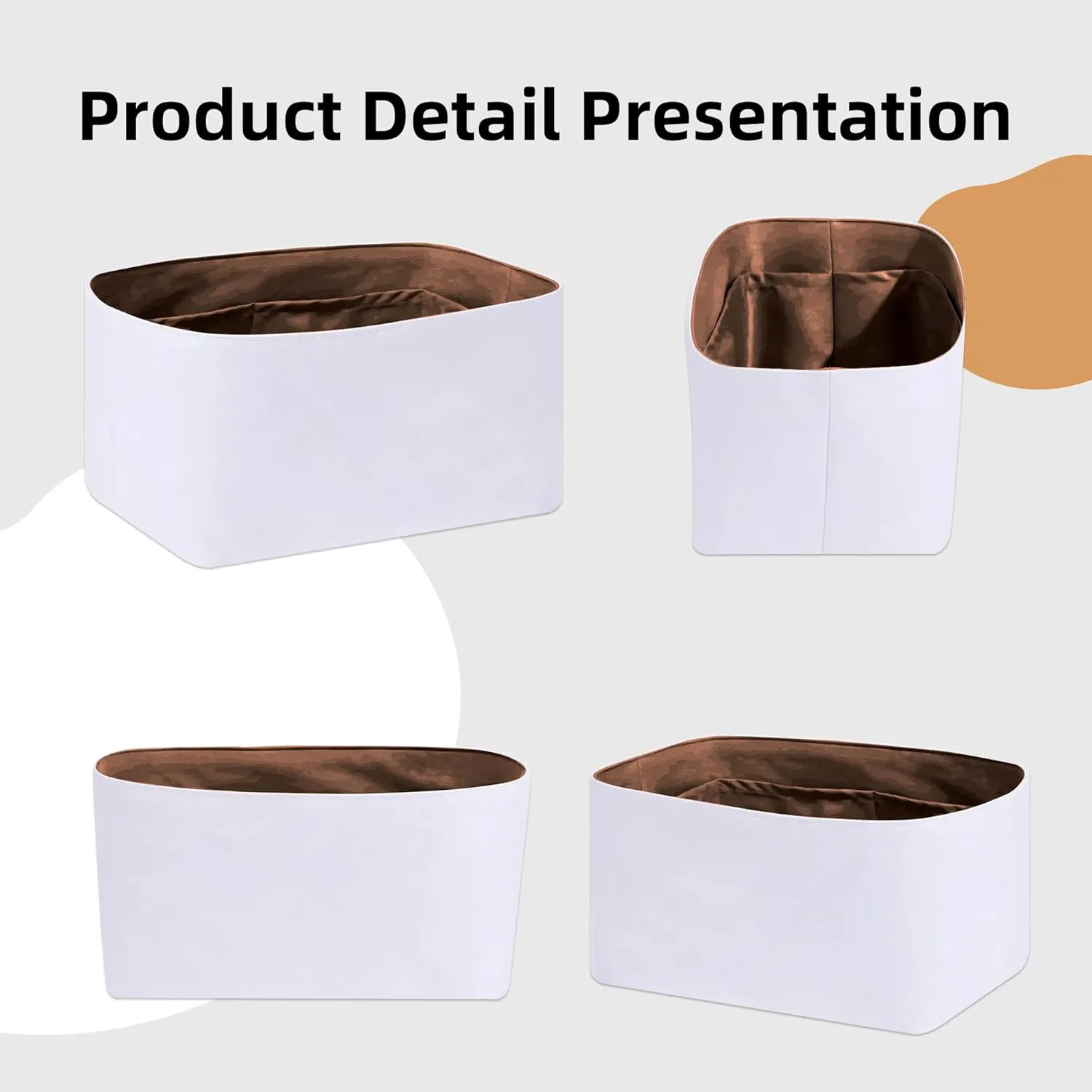 DGAZ Lightweight Purse Organizer Insert for Hermes Lindy Bag,Silk and Dupontpaper handbag inner for Luxury Bags(Gold,LD19)