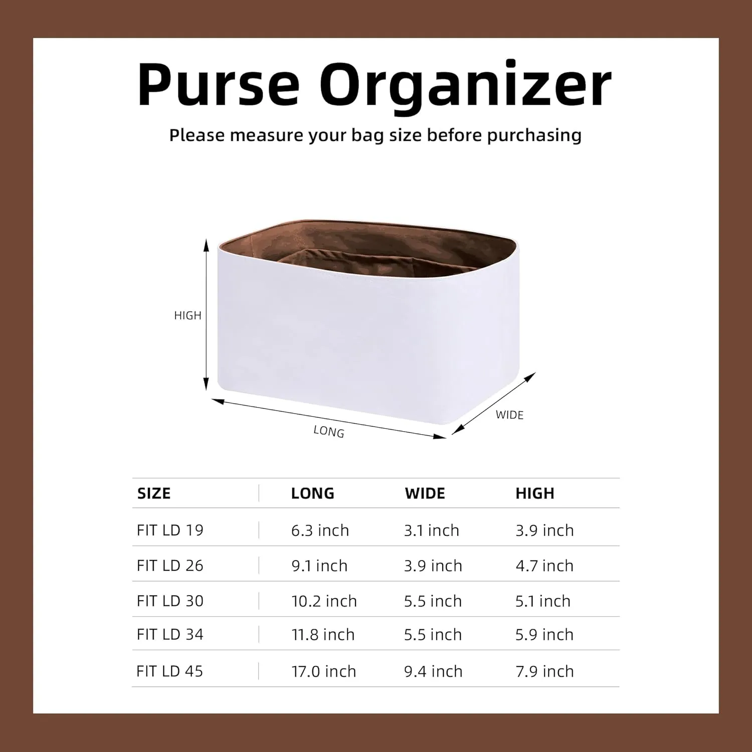 DGAZ Lightweight Purse Organizer Insert for Hermes Lindy Bag,Silk and Dupontpaper handbag inner for Luxury Bags(Gold,LD19)