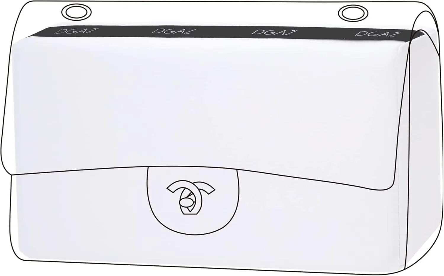 DGAZ Purse Pillow Shaper Insert for Chanel CF Bags, Silky Pillow Shaper for Luxury Handbags（White, Jumbo 30）