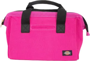 Dickies 12-Inch Durable Canvas Work Bag for Painters, Carpenters, and Builders, Heavy-Duty Zipper, Reinforced Handles, Pink (57148)