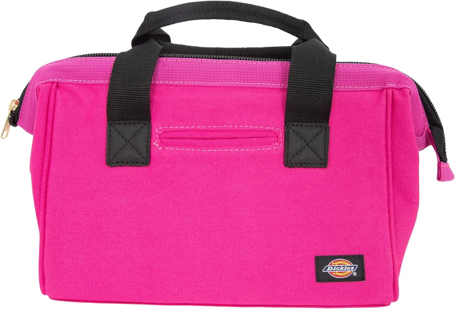 Dickies 12-Inch Durable Canvas Work Bag for Painters, Carpenters, and Builders, Heavy-Duty Zipper, Reinforced Handles, Pink (57148)
