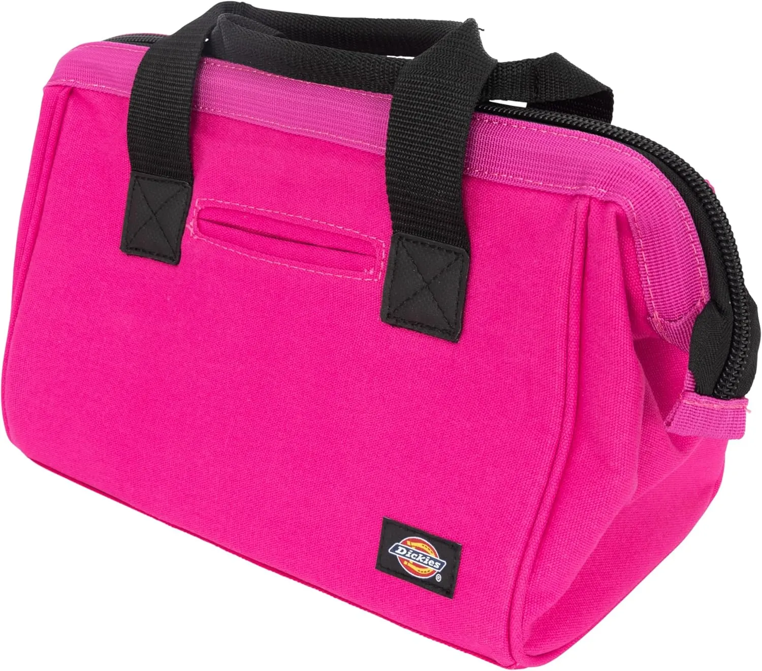 Dickies 12-Inch Durable Canvas Work Bag for Painters, Carpenters, and Builders, Heavy-Duty Zipper, Reinforced Handles, Pink (57148)