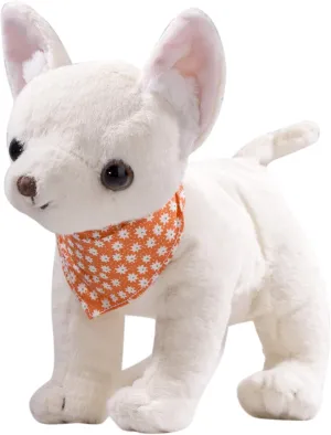 DILLY DUDU Cream Puppy Dog Stuffed Animal Chihuahua Plush Toy 10-Inch