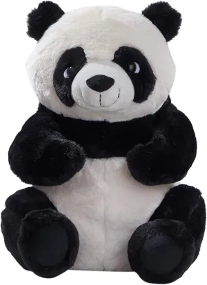 DILLY DUDU Panda Bear Plush, Stuffed Animal, Plush Toy, Gifts for Kids, 15.5inches(White/Black)