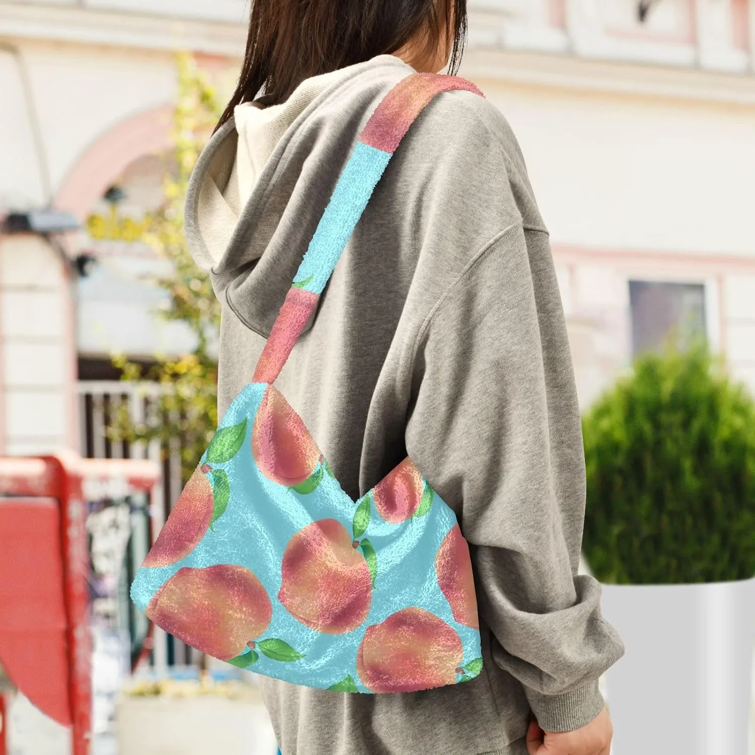 Dinosaur Shoulder Bag, Handbag with Zipper Closure, Hand Bag for Ladies