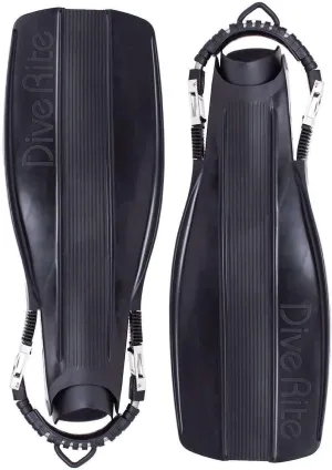 Dive Rite XT Fins w/Spring Heels, Large - All Black