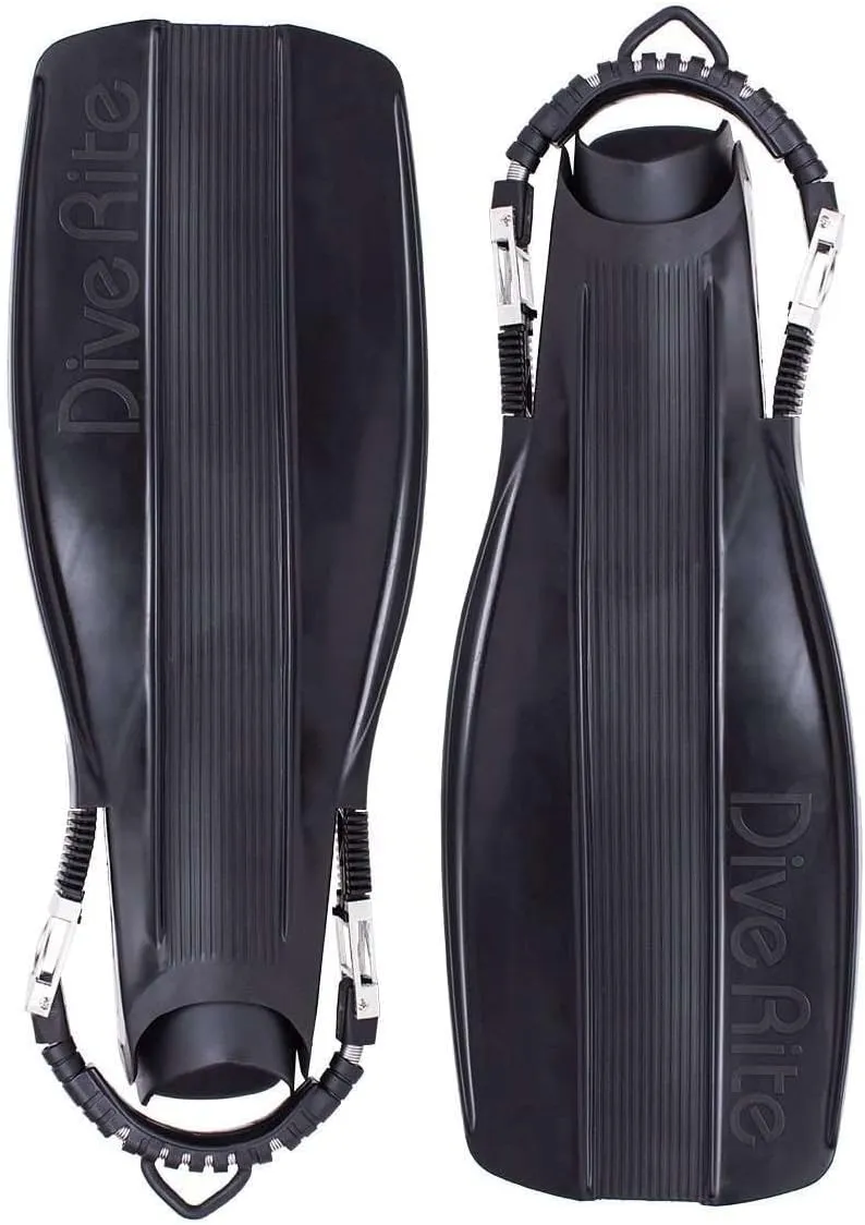 Dive Rite XT Fins w/Spring Heels, Large - All Black