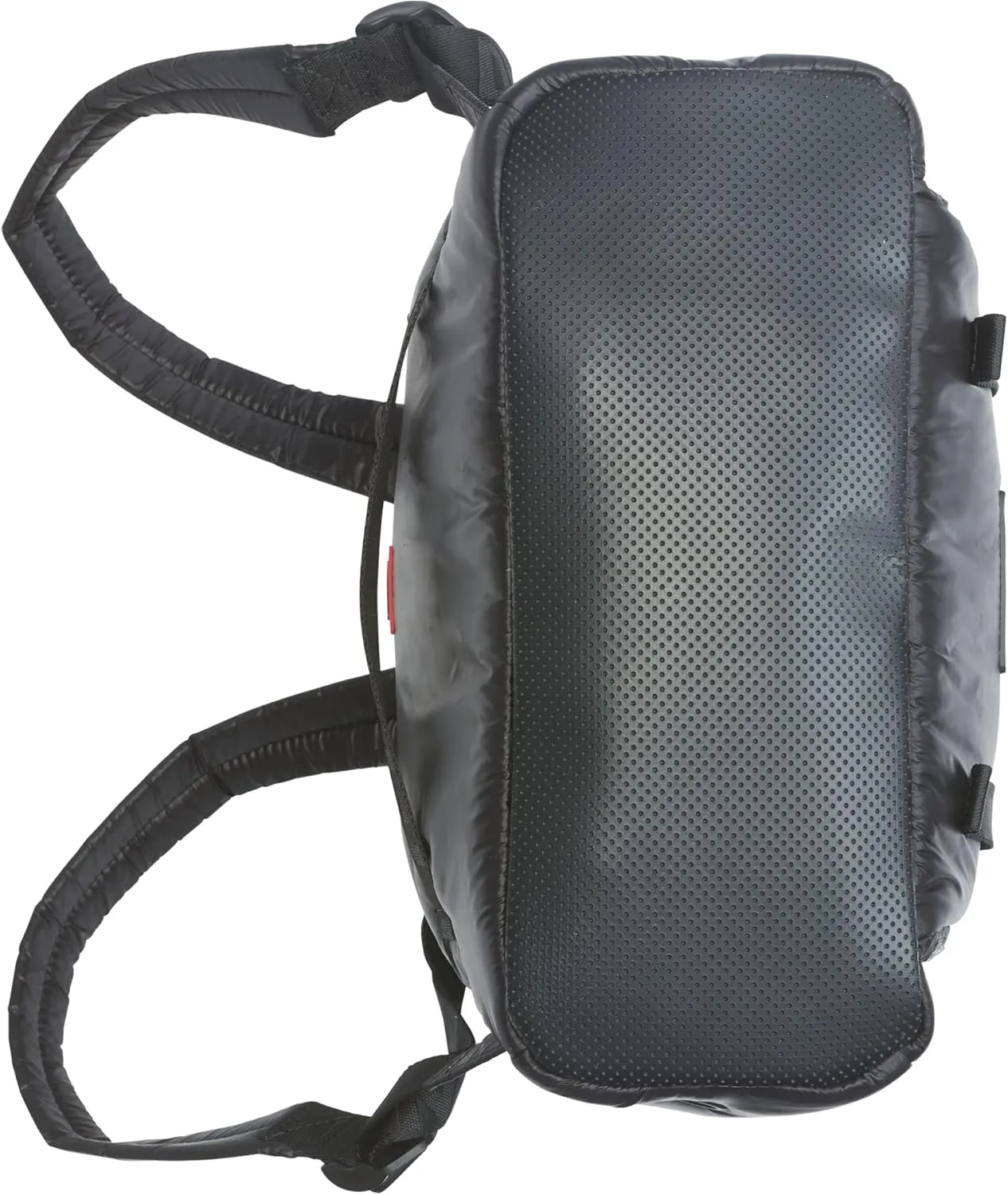 DKNY Women's Lightweight Foldover Backpack with Buckle Straps, Black, One Size