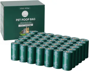 Dog Poop Bags Rolls, Extra Thick and Leak-proof Poop Bag for Dogs, 600 Bags 40 Refill Rolls, Scented Waste Bag for Dog and Cat, Made form 65% Recycled Plastics