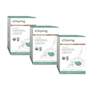 Dr. Mercola Solspring Biodynamic Organic Imperial Green Tea, 18 Tea Bags (Pack of 3) Light and Crisp Flavor, Naturally Contains Free, non GMO, Gluten Free, Soy Free, USDA Organic, Demeter Certified Biodynamic
