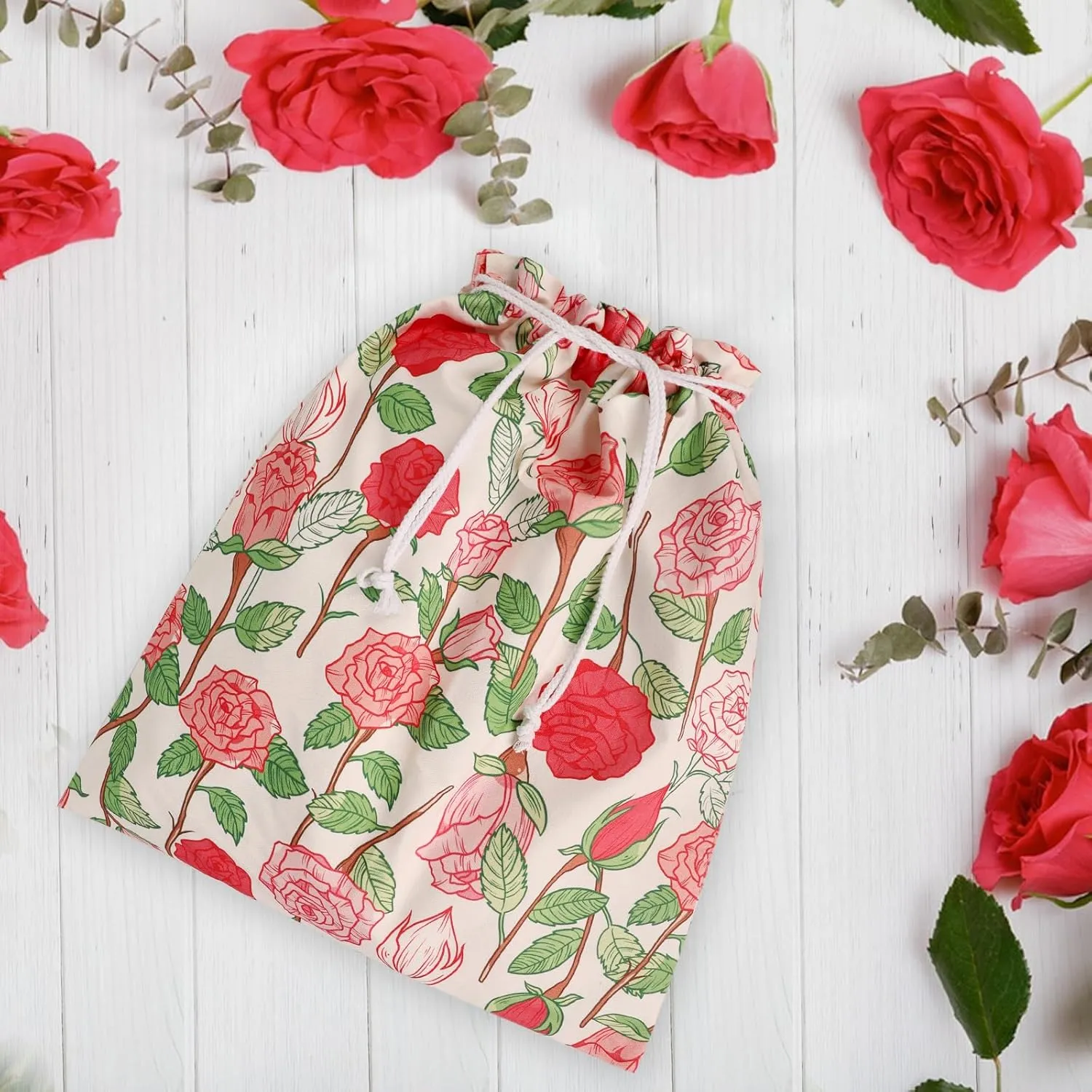 Drawstring Gift Bags,Extra Large 24"x 20" |Premium Canvas Storage Bags | Reusable Fabric | Perfect for Baby Showers,Birthday Parties | Rosy