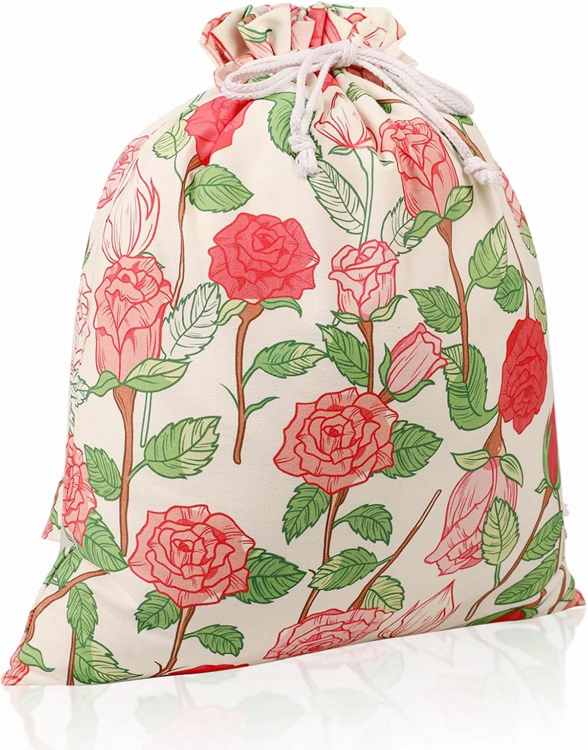 Drawstring Gift Bags,Extra Large 24"x 20" |Premium Canvas Storage Bags | Reusable Fabric | Perfect for Baby Showers,Birthday Parties | Rosy