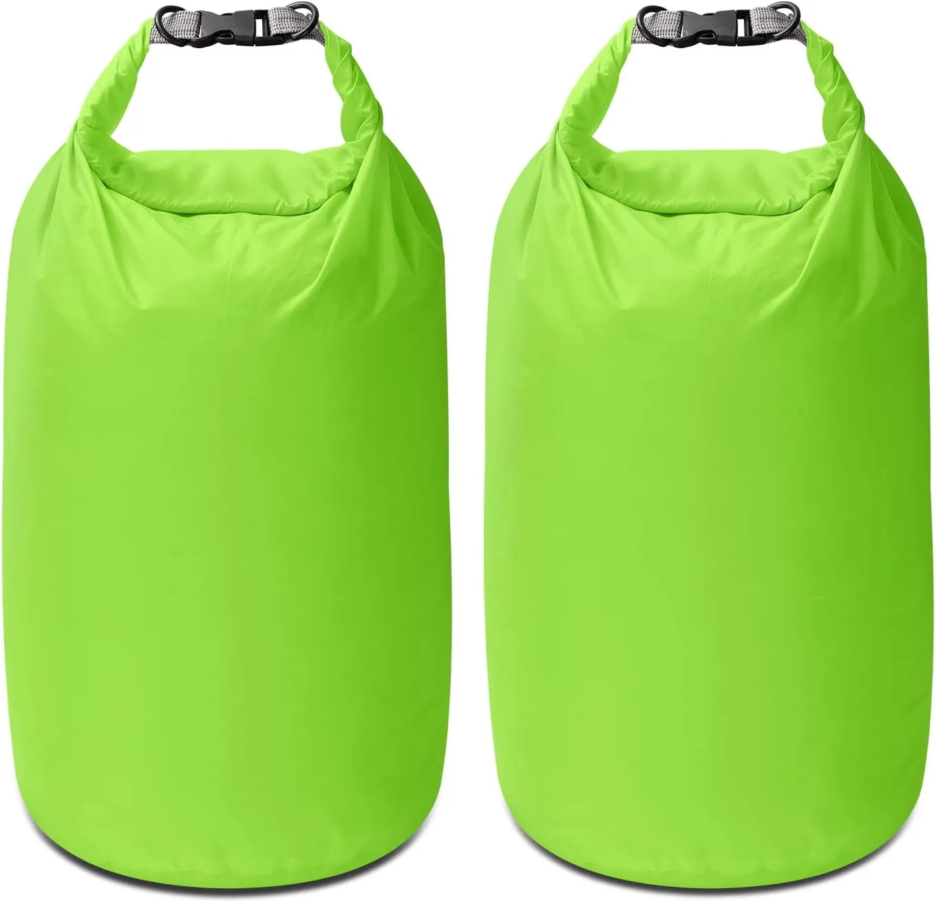 Dry Bag Set, Waterproof Small Lightweight Dry Bags for Paddle Board Kayaking, Fishing, Camping (Green, 70L 2Pack)