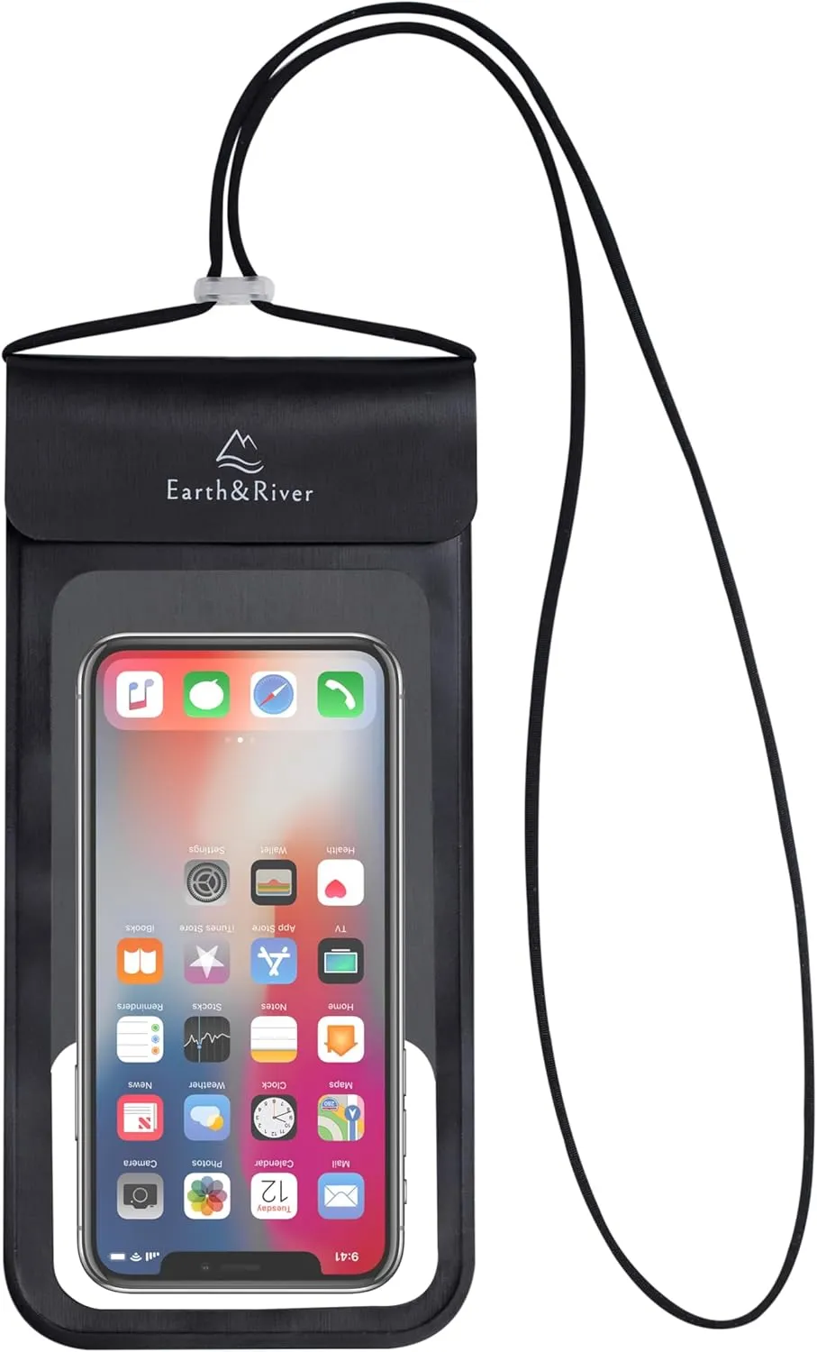 EARTH&RIVER Premium Waterproof Dry Bag Backpack, Extra Thick, Protection for All Water Activities & Camping, Floating Lightweight Dry Bag & IPX8 Waterproof Phone Case (Orange, 5L)