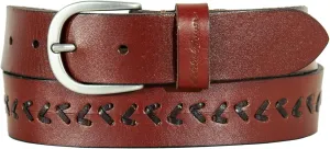 Eddie Bauer Women's Casual Leather Belts with Durable Metal Buckle