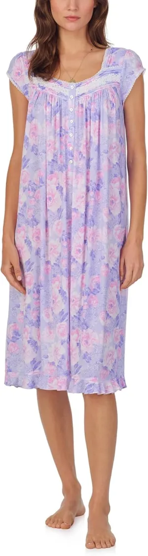 Eileen West Women's Cap Sleeve Knit Waltz Gown