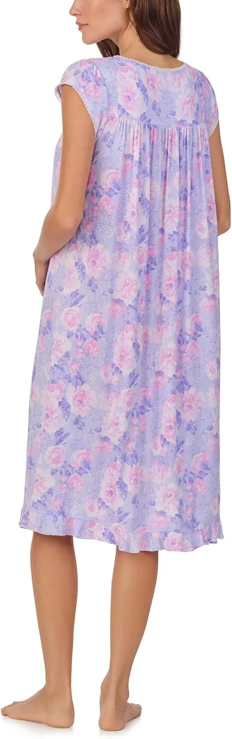 Eileen West Women's Cap Sleeve Knit Waltz Gown