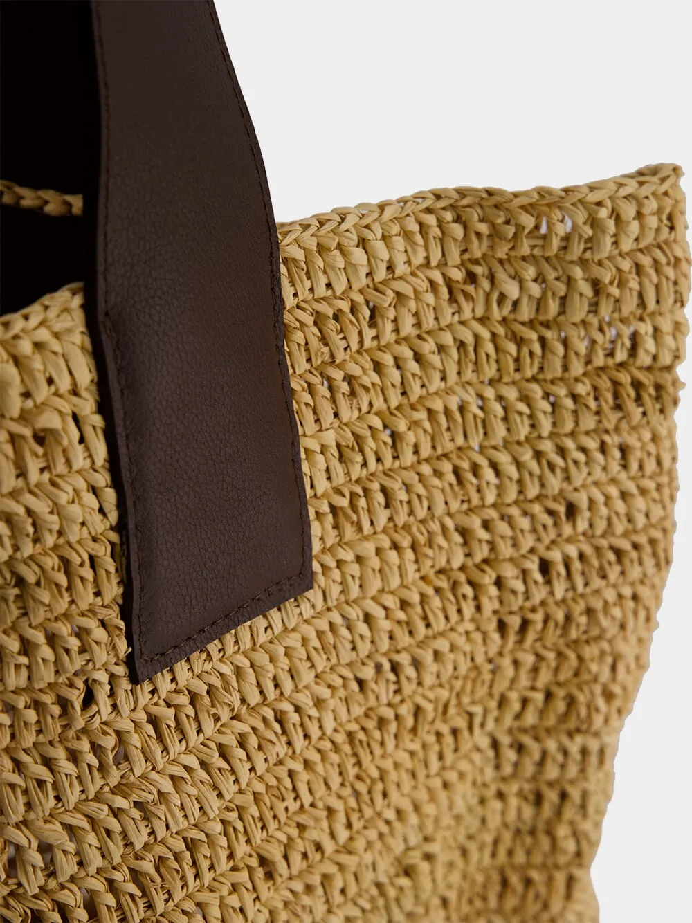 El Viajero Straw and Leather Handbag