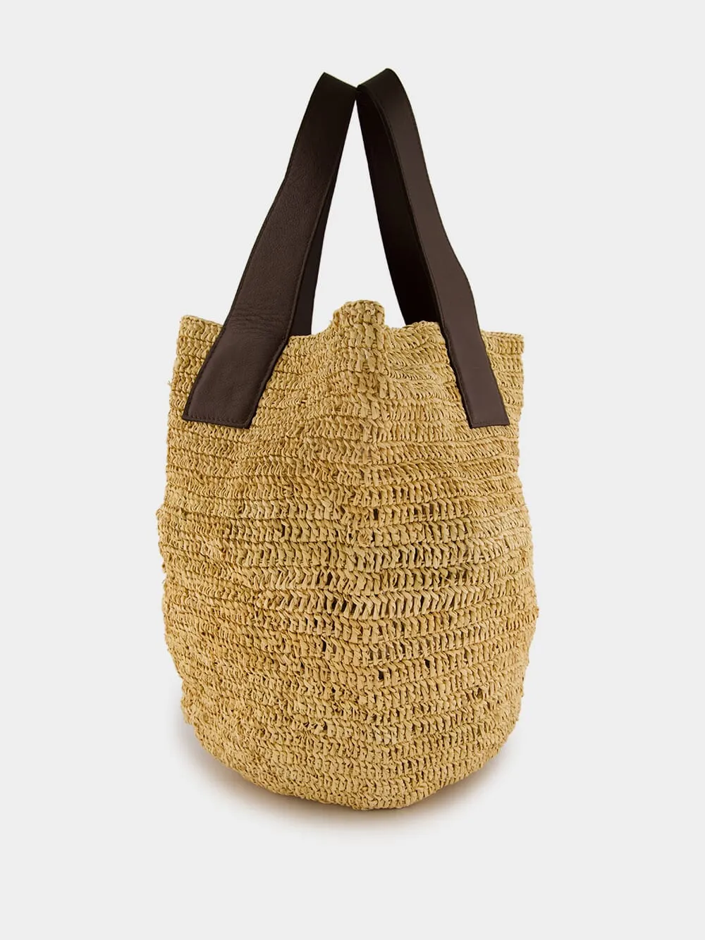 El Viajero Straw and Leather Handbag