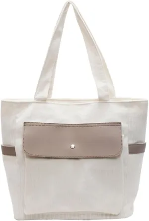 Elegant Corduroy Handbag Large Capacity Casual Underarm Purse Fashionable Shoulder Bag For Travel School Or Work