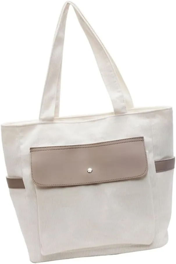 Elegant Corduroy Handbag Large Capacity Casual Underarm Purse Fashionable Shoulder Bag For Travel School Or Work