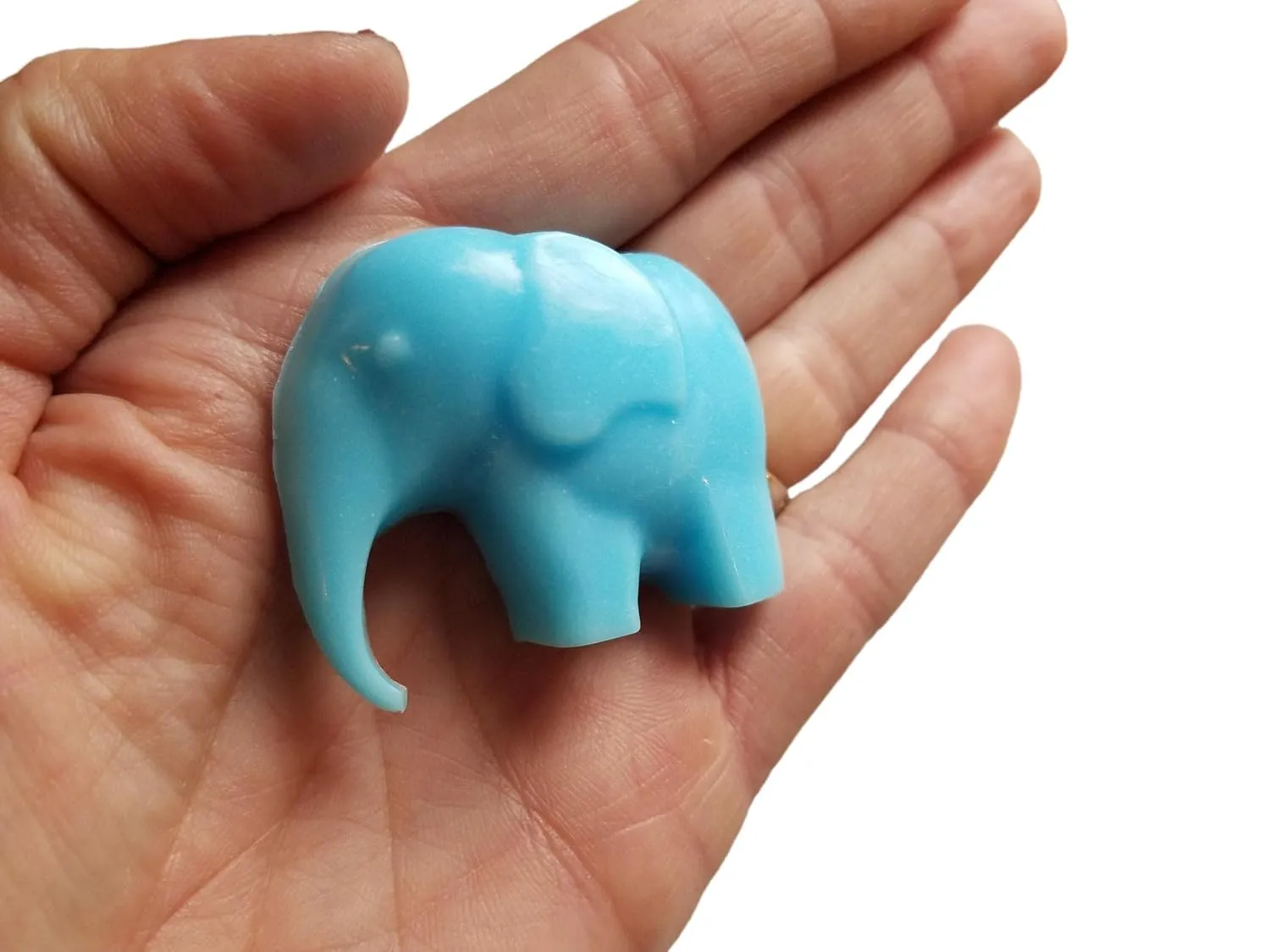 Elephant Soaps for Boy Baby Shower Favors or First Birthday Party Grab Bags Goats Milk Honey Scent Animal 20 Pack (blue)