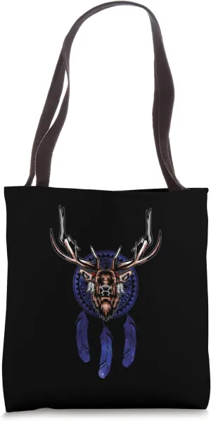 Elk Deer Spirit Totem Native American Heritage Day Tote Bag