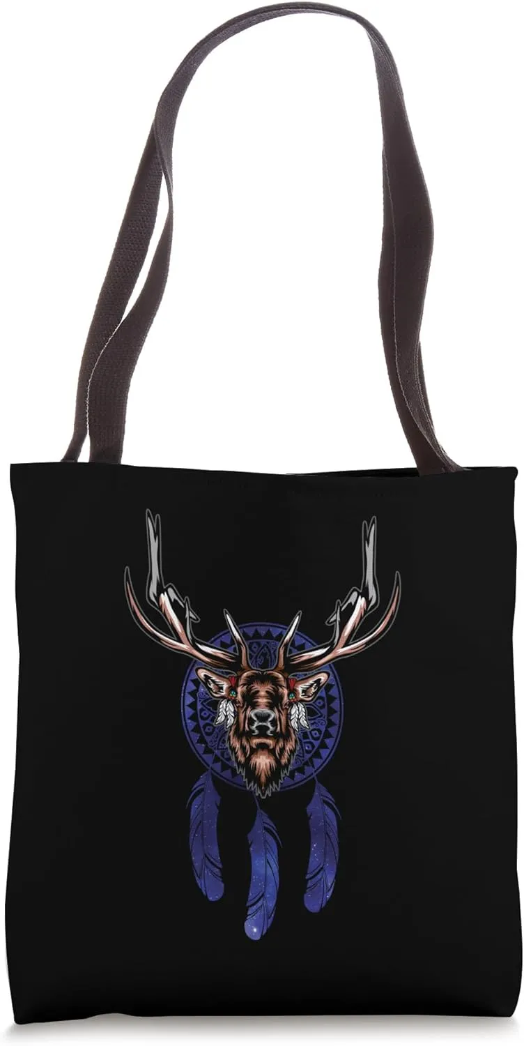 Elk Deer Spirit Totem Native American Heritage Day Tote Bag